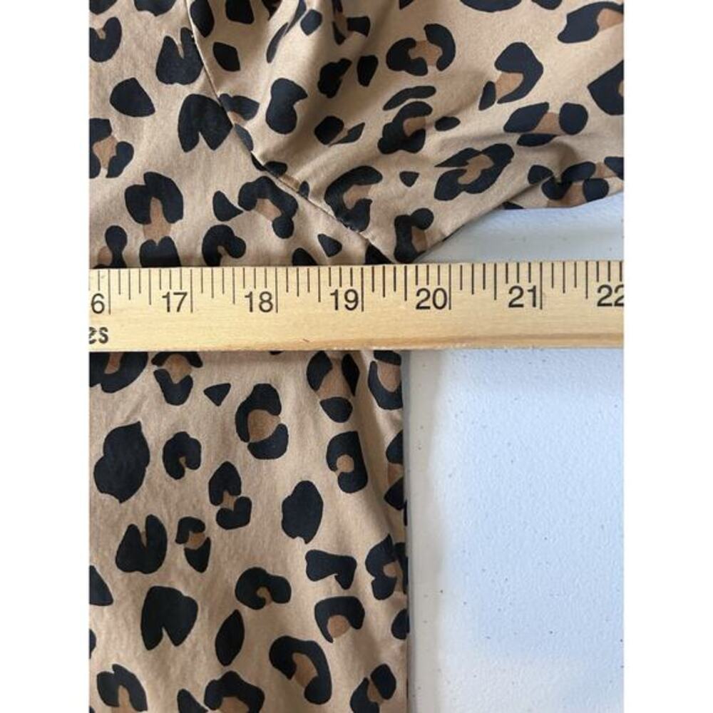 J.Crew Leopard High-Low Popover Tunic Top Women's XS Classic Preppy Cotton AT390 - Picture 8 of 9